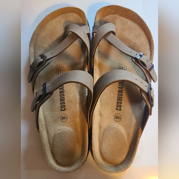 EUC Cushionaire Women's Lane Cork Footbed Sandal with +Comfort Size 10 - Picture 1 of 5